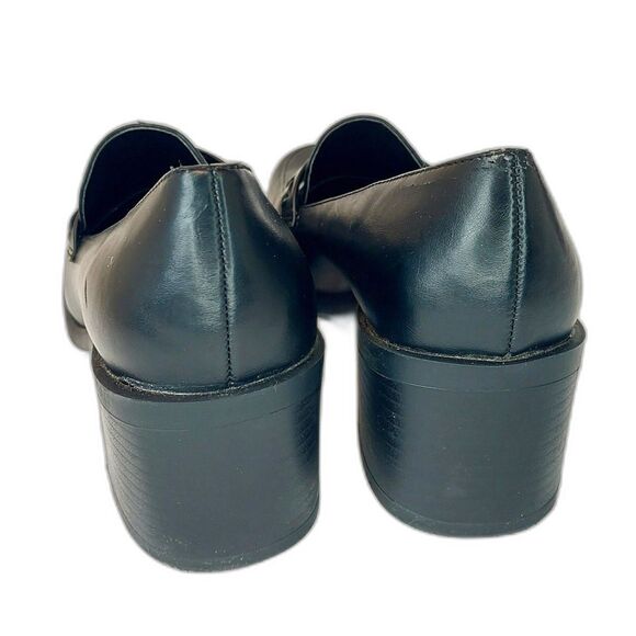 Women's George Black Faux Leather Jessica 2" Block Heel School Shoes Sz 7.5 - Picture 4 of 11